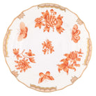 Hand-painted Herend Fortuna Rust Salad Plate in fine porcelain, 7.5in D, on a white background