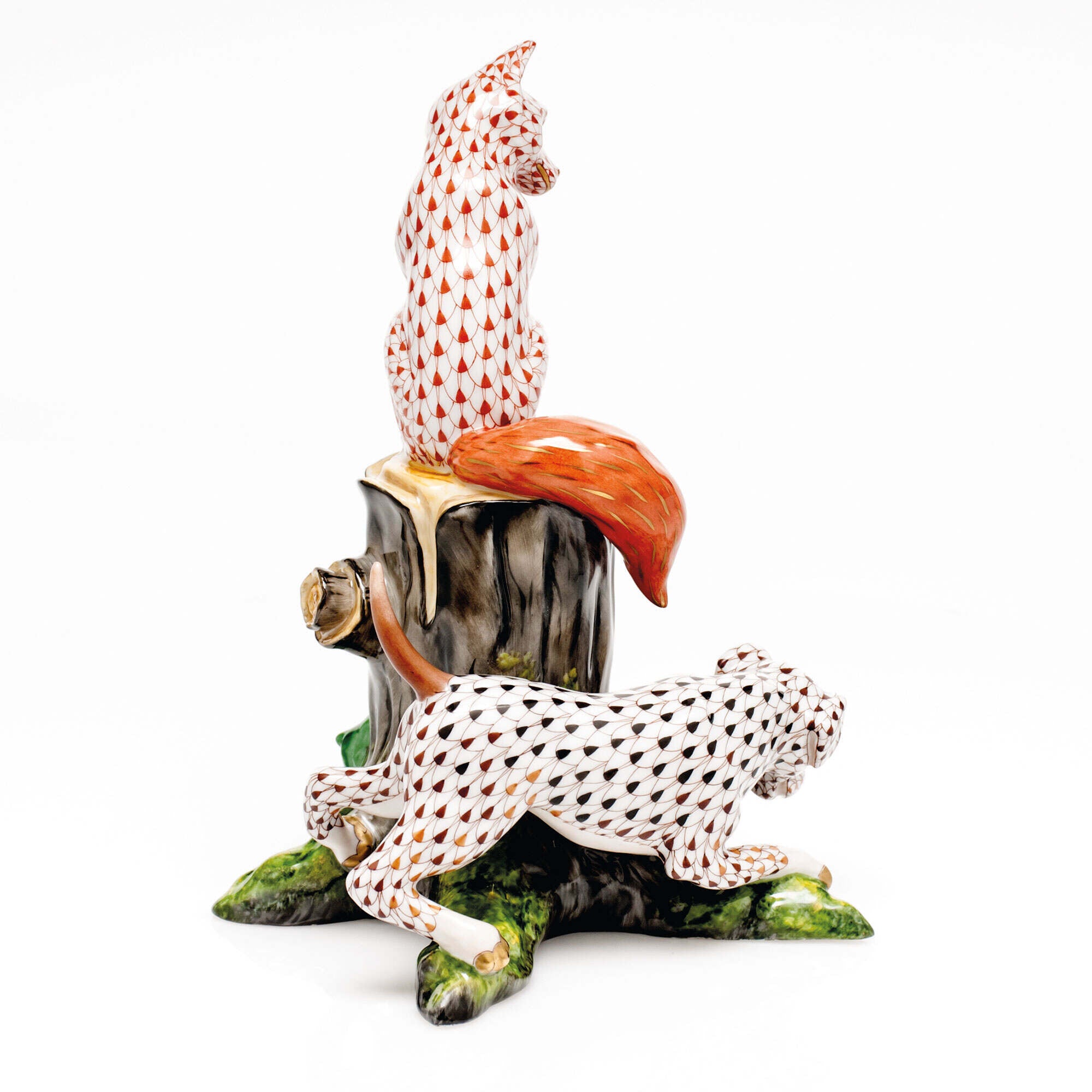 Herend Fox and Hound Figurine — additional view