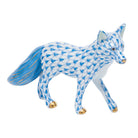 Herend Fox Figurine porcelain figurine painted in the Blue fishnet pattern