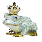 Key Lime fishnet Frog Prince Figurine figurine, hand-painted Herend porcelain with 24k gold accents