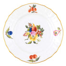 Hand-painted Herend Fruits and Flowers Bread and Butter Plate in fine porcelain, 6in D,, Motif 2, on a white background