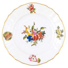 Hand-painted Herend Fruits and Flowers Bread and Butter Plate in fine porcelain, 6in D,, Motif 3, on a white background