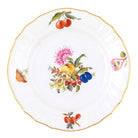 Hand-painted Herend Fruits and Flowers Bread and Butter Plate in fine porcelain, 6in D,, Motif 5, on a white background