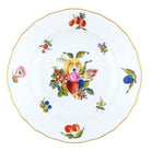 Hand-painted Herend Fruits and Flowers Dessert Plate in fine porcelain, 8.25in D,, Motif 2, on a white background