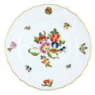 Hand-painted Herend Fruits and Flowers Dinner Plate in fine porcelain, 10.5in D,, Motif 7, on a white background