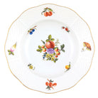 Hand-painted Herend Fruits and Flowers Rim Soup Plate Soup Plates & Rimmed Soup Bowl in fine porcelain, 8in D,, Motif 11, on a white background