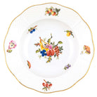 Hand-painted Herend Fruits and Flowers Rim Soup Plate Soup Plates & Rimmed Soup Bowl in fine porcelain, 8in D,, Motif 3, on a white background