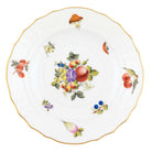 Hand-painted Herend Fruits and Flowers Salad Plate in fine porcelain, 7.5in D,, Motif 11, on a white background