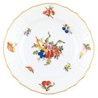 Hand-painted Herend Fruits and Flowers Salad Plate in fine porcelain, 7.5in D,, Motif 3, on a white background