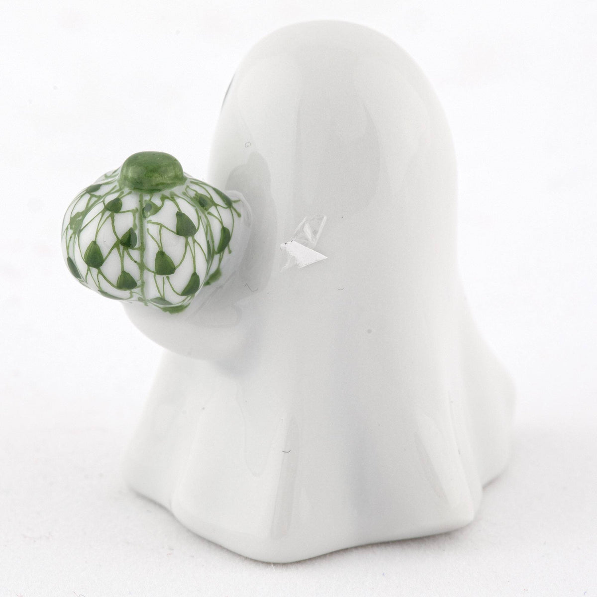 Herend Ghost with Pumpkin Figurine – Forest-Green, alternate view