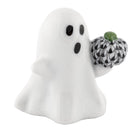 Herend Ghost with Pumpkin Figurine porcelain figurine painted in the Black fishnet pattern