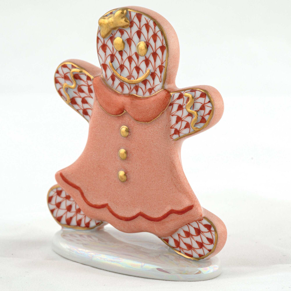 Herend Gingerbread Girl Figurine – Rust, alternate view