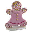 Gingerbread Girl Figurine in hand-painted Raspberry porcelain by Herend of Hungary