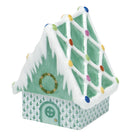 Gingerbread House Figurine in hand-painted Green porcelain by Herend of Hungary