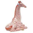 Giraffe Figurine in hand-painted Rust porcelain by Herend of Hungary