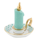 Herend Glowing Candlestick Figurine porcelain figurine painted in the Green fishnet pattern