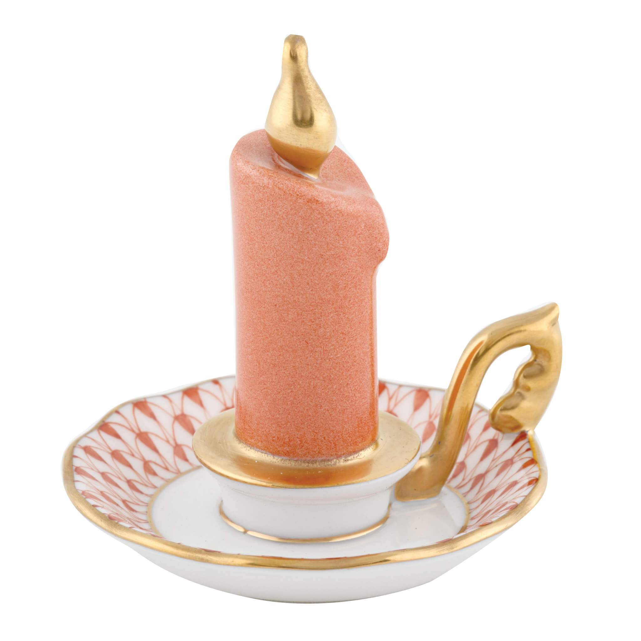Herend Glowing Candlestick in Rust