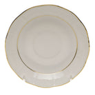 Hand-painted Herend Golden Edge After Dinner Saucer in fine porcelain, 4.5in D, on a white background