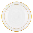 Hand-painted Herend Golden Edge Canton Saucer in fine porcelain, 5.5in D, on a white background