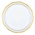 Hand-painted Herend Golden Edge Coaster in fine porcelain, 4in D, on a white background