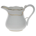 Hand-painted Herend Golden Edge Creamer in fine porcelain, (4 OZ) 3.25in H, on a white background