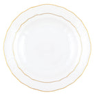 Hand-painted Herend Golden Edge Dessert Plate in fine porcelain, 8.25in D, on a white background