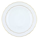 Hand-painted Herend Golden Edge Dinner Plate in fine porcelain, 10.5in D, on a white background