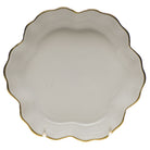 Hand-painted Herend Golden Edge Fruit Bowl in fine porcelain, 5.5in D, on a white background