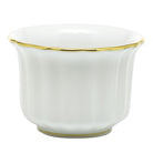 Hand-painted Herend Golden Edge Mini Cachepot in fine porcelain, 4.5in L X 4.5in H, on a white background
