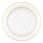 Hand-painted Herend Golden Edge Oatmeal Bowl in fine porcelain, 6.5in D, on a white background