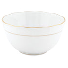 Hand-painted Herend Golden Edge Round Bowl in fine porcelain, (3.5 PT) 7.5in D, on a white background