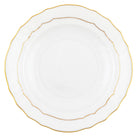 Hand-painted Herend Golden Edge Salad Plate in fine porcelain, 7.5in D, on a white background