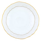 Hand-painted Herend Golden Edge Scalloped Dinner Bowl in fine porcelain, 8in D X 2in H, on a white background