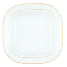 Hand-painted Herend Golden Edge Square Fruit Dish in fine porcelain, 11in SQ, on a white background