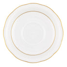 Hand-painted Herend Golden Edge Tea Saucer Cup & Saucer Set in fine porcelain, 6in D, on a white background