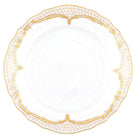 Hand-painted Herend Golden Elegance Bread and Butter Plate in fine porcelain, 6in D, on a white background