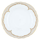 Hand-painted Herend Golden Elegance Dinner Plate in fine porcelain, 10.5in D, on a white background