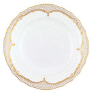 Hand-painted Herend Golden Elegance Salad Plate in fine porcelain, 7.5in D, on a white background