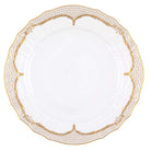 Hand-painted Herend Golden Elegance Service Plate in fine porcelain, 11in D, on a white background