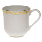 Hand-painted Herend Golden Laurel Mug in fine porcelain, (11 OZ) 3.5in H, on a white background
