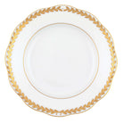 Hand-painted Herend Golden Laurel Salad Plate in fine porcelain, 7.5in D, on a white background