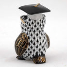 Herend Graduation Owl Figurine – Black, alternate view