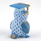 Herend Graduation Owl Figurine – Blue, alternate view