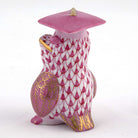 Herend Graduation Owl Figurine – Raspberry, alternate view