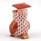 Herend Graduation Owl Figurine – Rust, alternate view