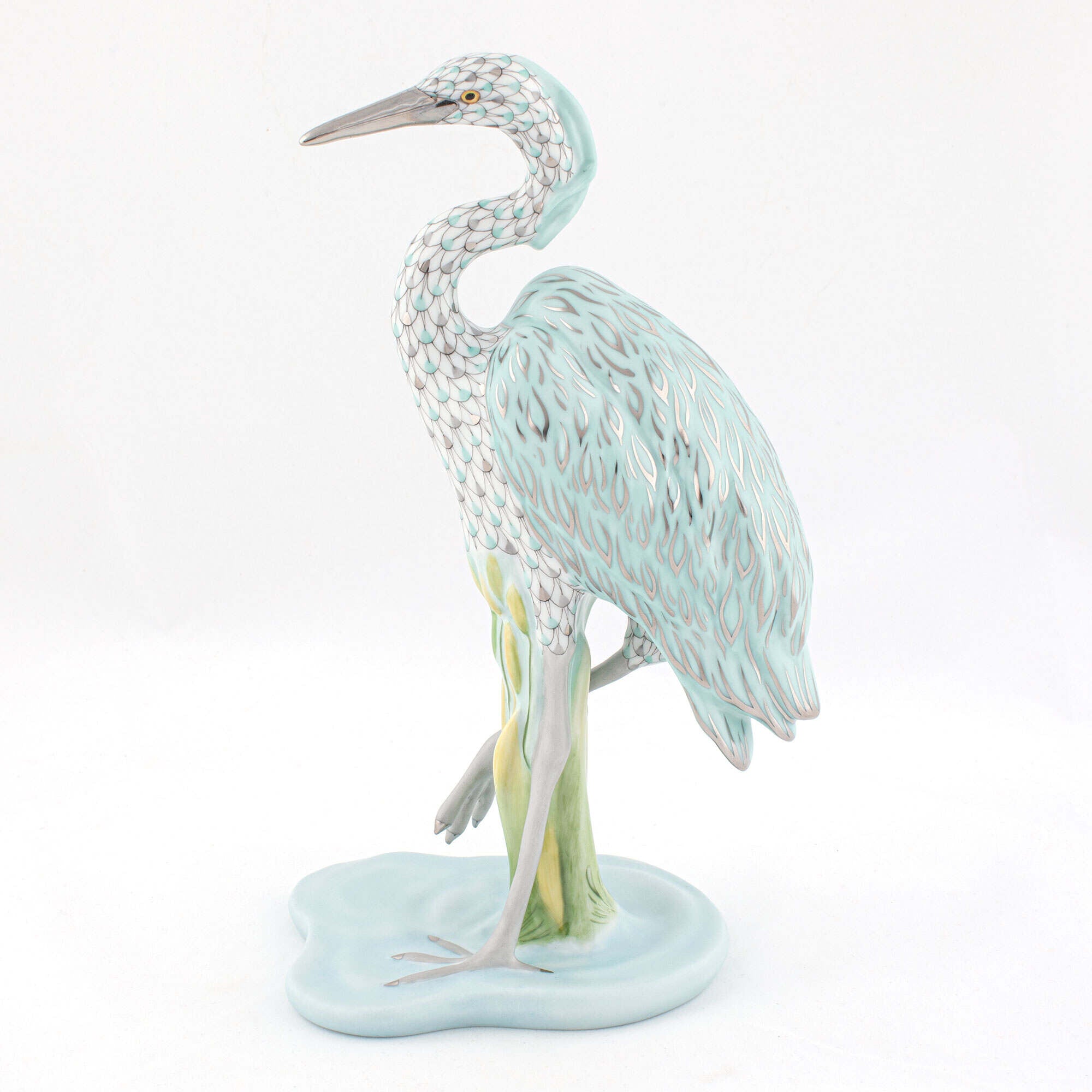 Herend Great Blue Heron Figurine — additional view
