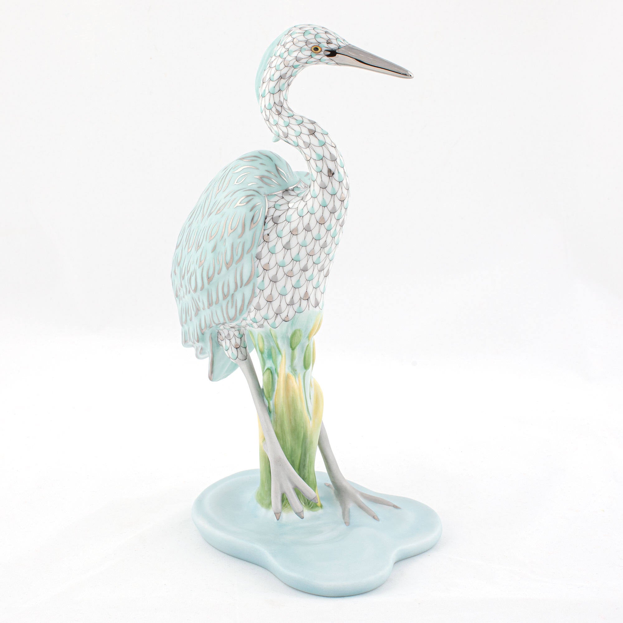 Herend Great Blue Heron Figurine — additional view
