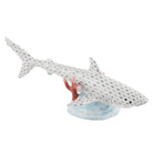 Hand-painted Herend Great White Shark Figurine in fine porcelain, 10.75in L X 5in W X 4in H, on a white background