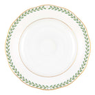 Hand-painted Herend Green Laurel Dessert Plate in fine porcelain, 9in D, on a white background