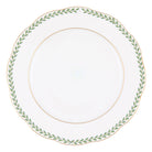 Hand-painted Herend Green Laurel Service Plate in fine porcelain, 11in D, on a white background